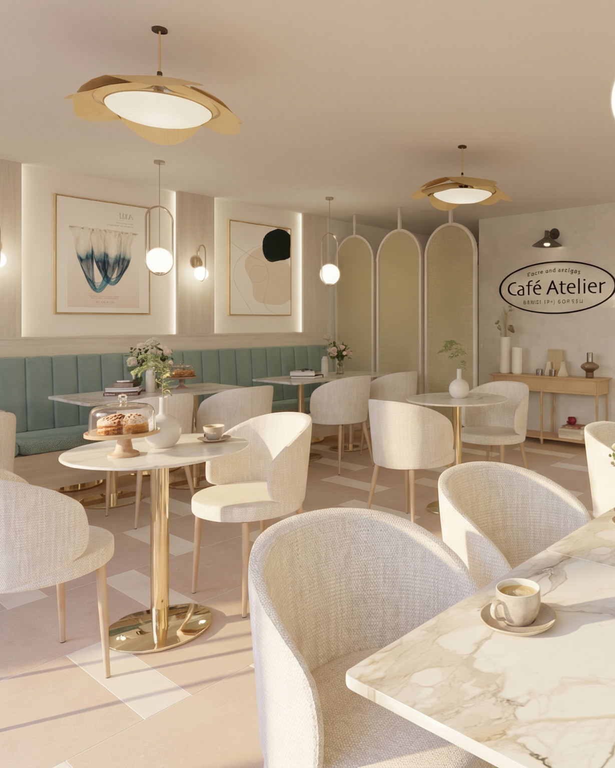 Café Atelier with signage