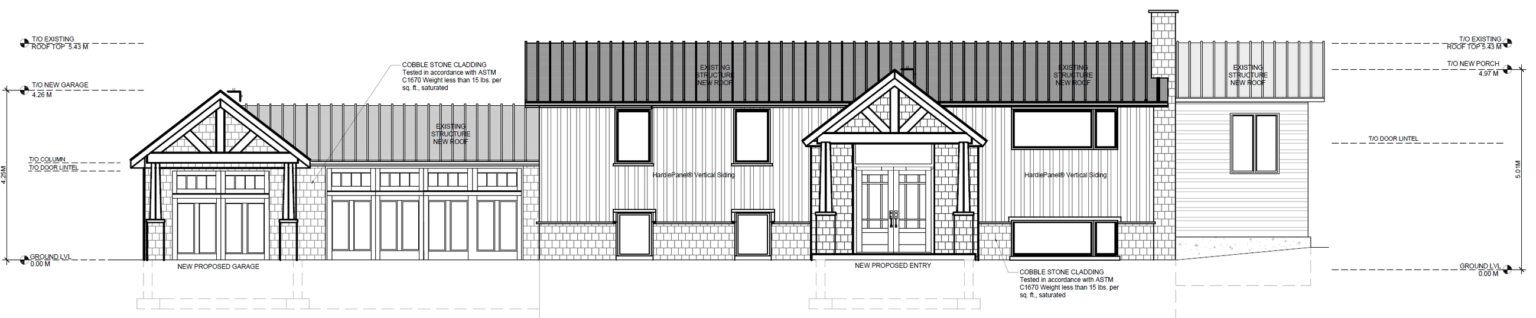 Front elevation — the whole house