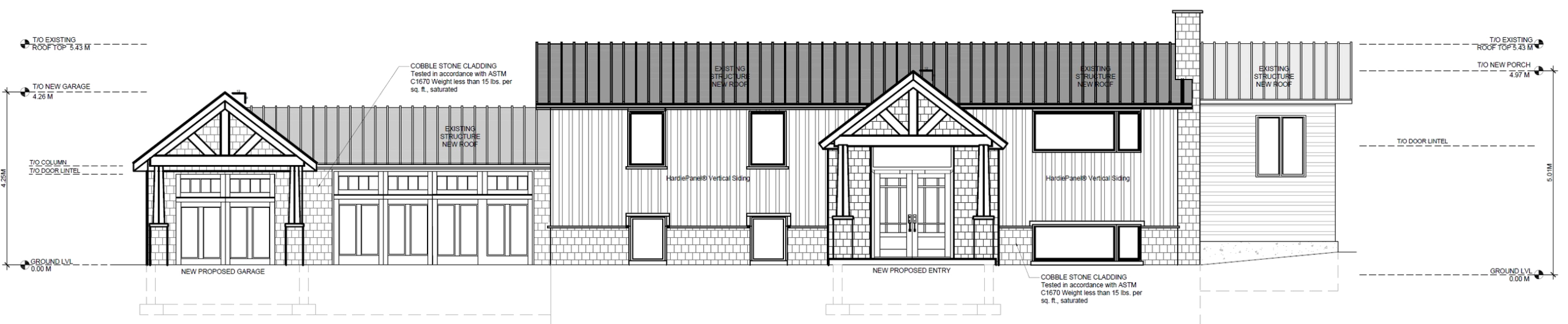 Front elevation — the whole house