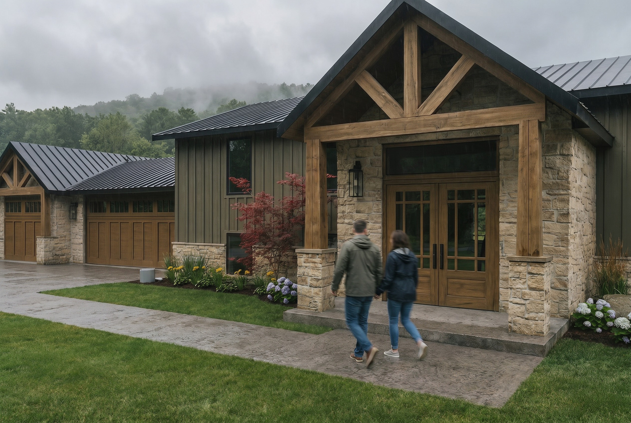 The redesigned front elevation
