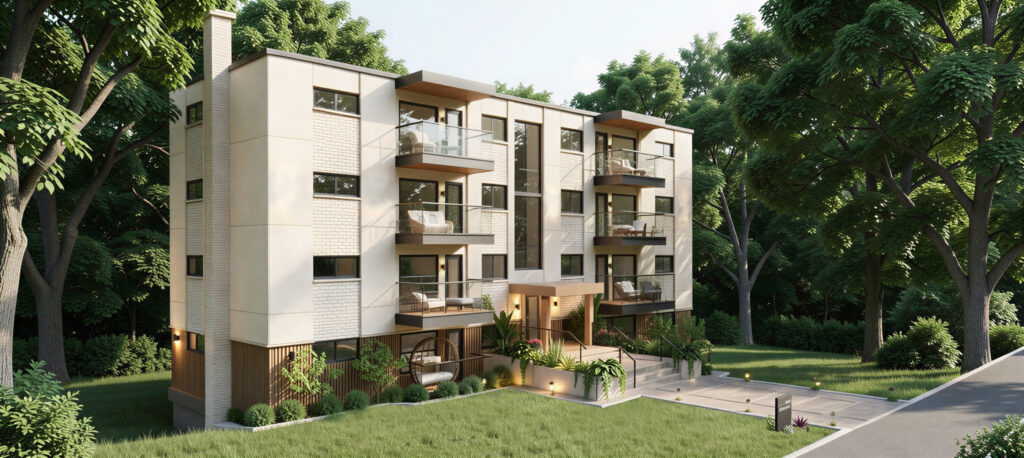 Pearl multi-residential building in Burlington — Studio Kimi