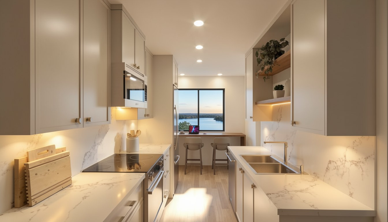 Ports Hotel two-bedroom suite kitchen — Studio Kimi