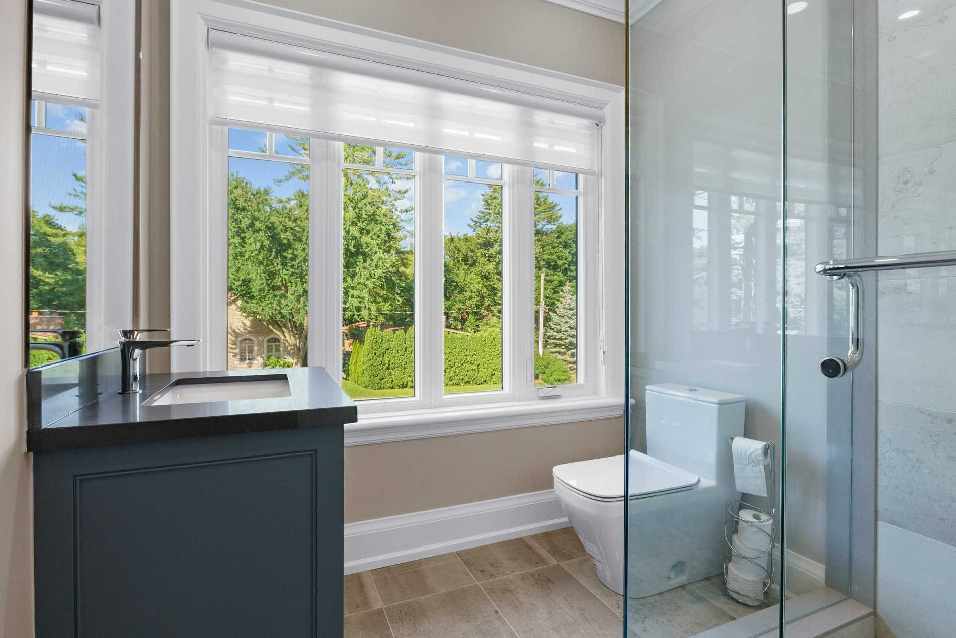 Sandwell bathroom — Studio Kimi interior design in Oakville